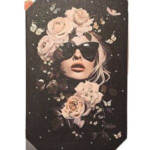 Oliver Gal White Dutchess Of The Butterflies Framed Canvas Wall Decor
